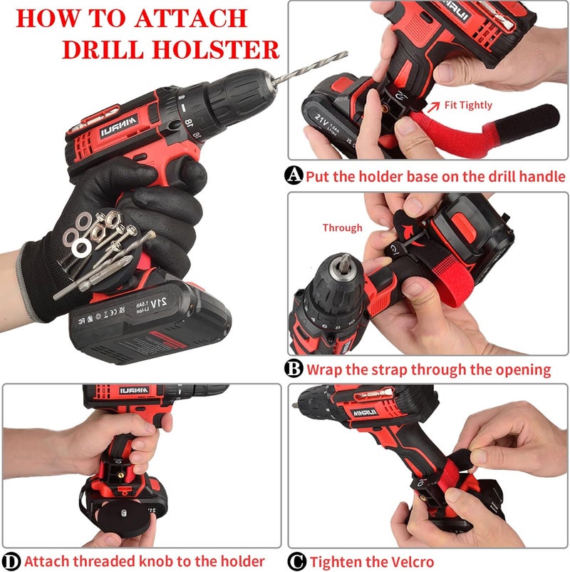 MUTUACTOR Magnetic Tool Holder - Heavy Duty, Quick Response, for Cordless Drills, Impact Wrenches, Screws, Bits, Nails & Hardware (1 Set) - Image 5